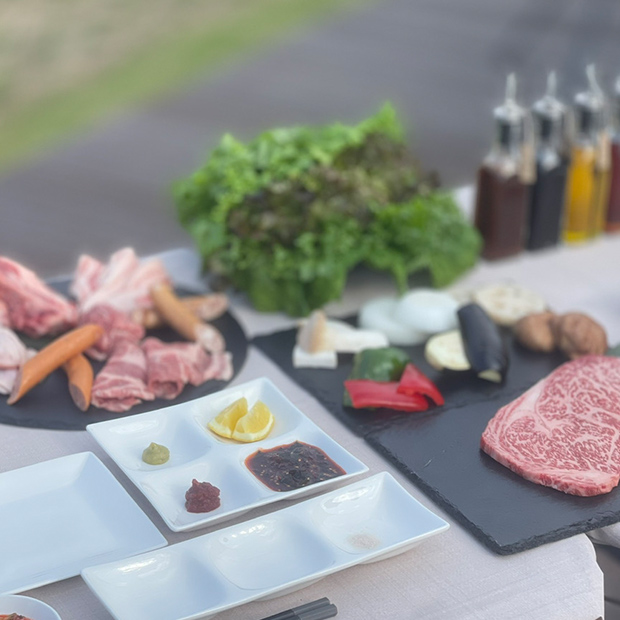 グリルセットのお肉や野菜